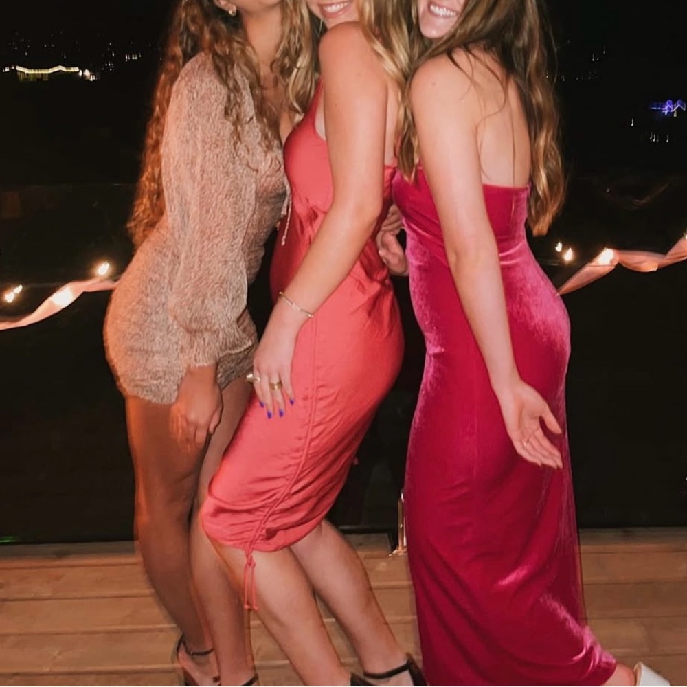 Pink cheetah mini dress